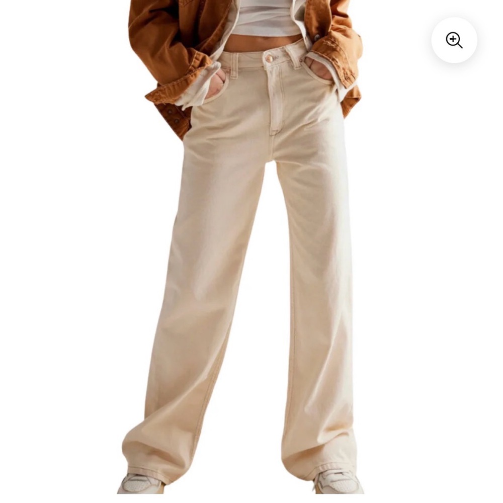 Free People Tinsley Baggy High Rise Straight Leg